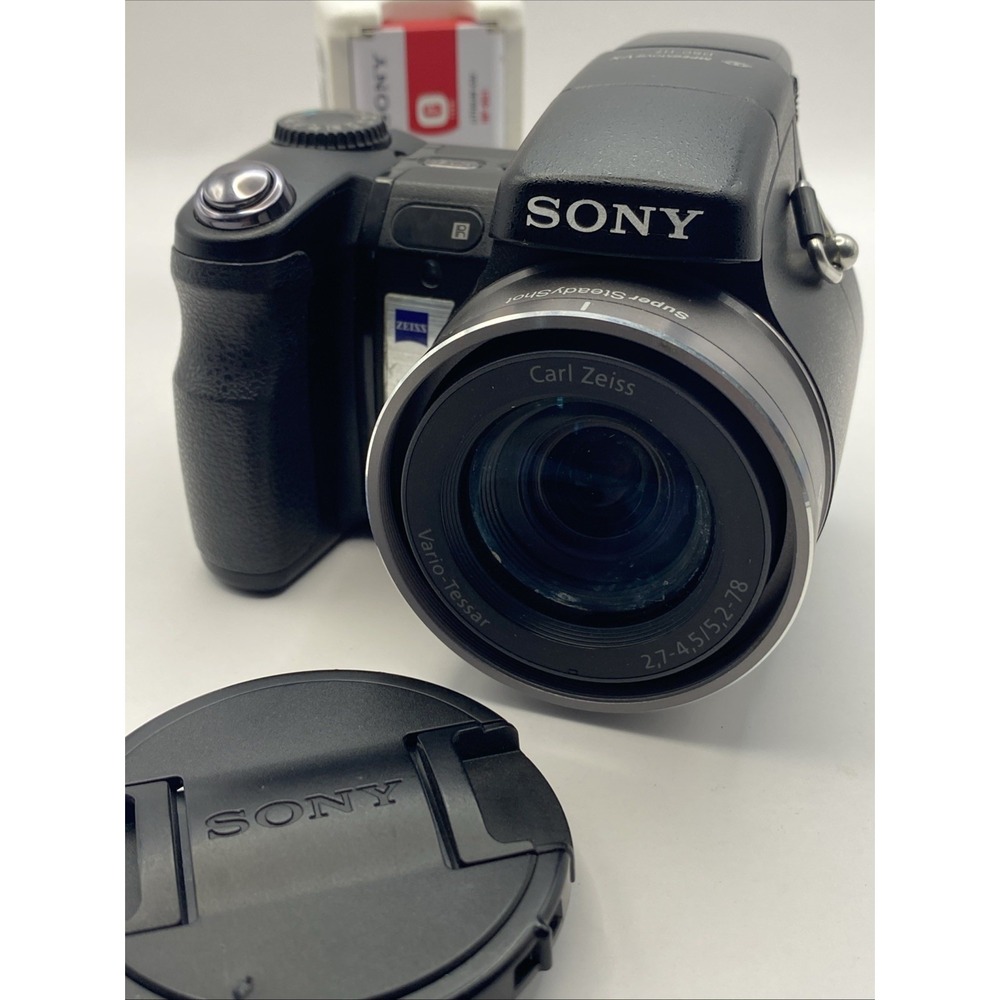 Used Sony DSC-H7 Digital Camera 8.1MP 15 Zoom Vintage Compact Camera W Extras B2